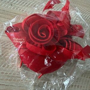 Makers Mark Red Fascinator Hat Derby